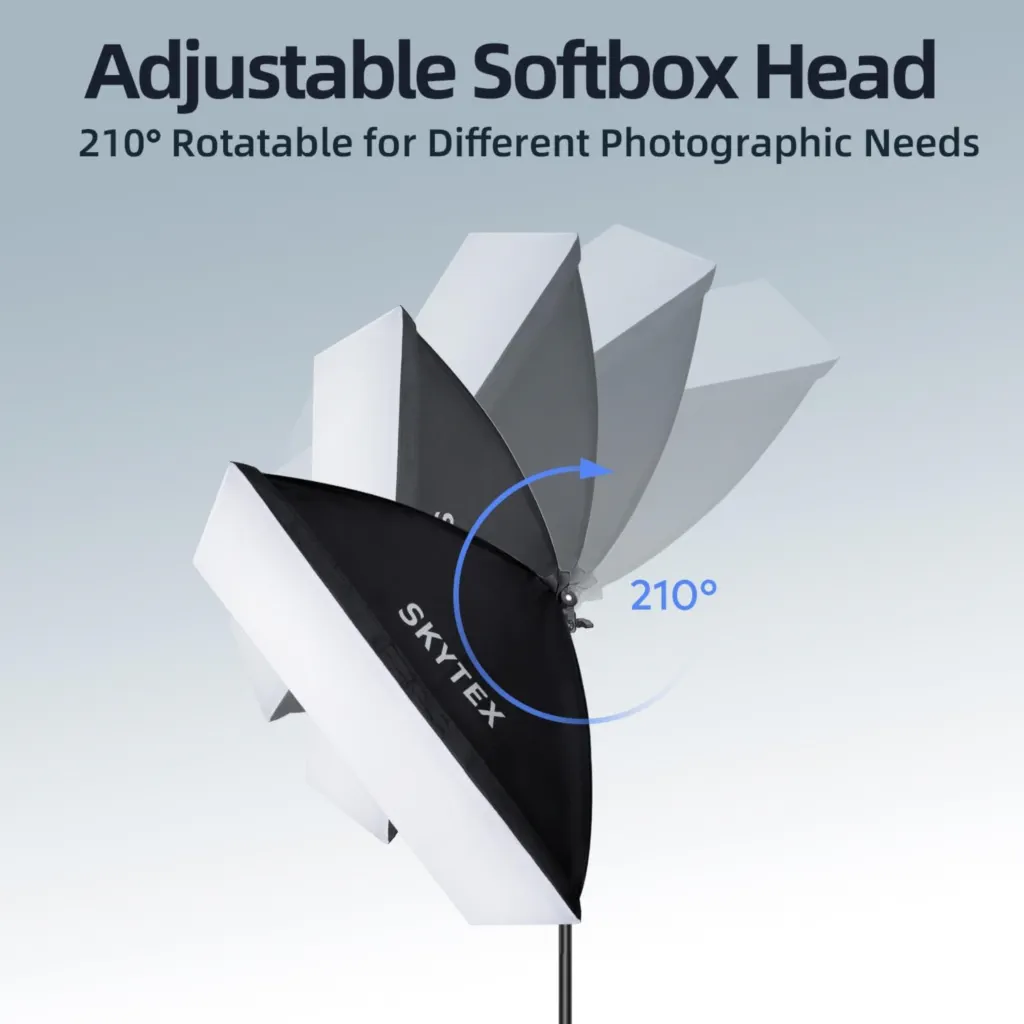 Skytex Softbox Lighting Kit (2-Pack) - 20x28in, 135W 5500K for Photography & Video